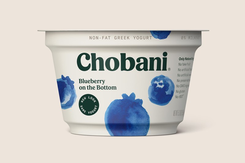 Chobani yogurt cup, Blueberry flavor