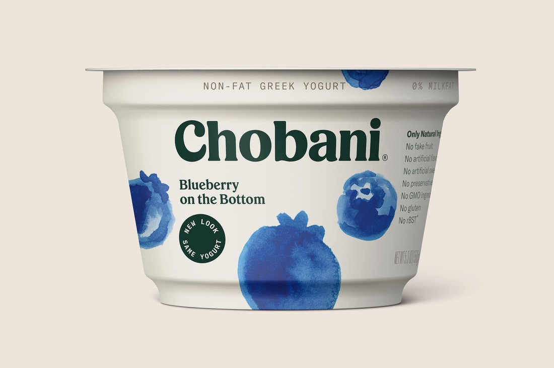 Chobani yogurt cup, Blueberry flavor